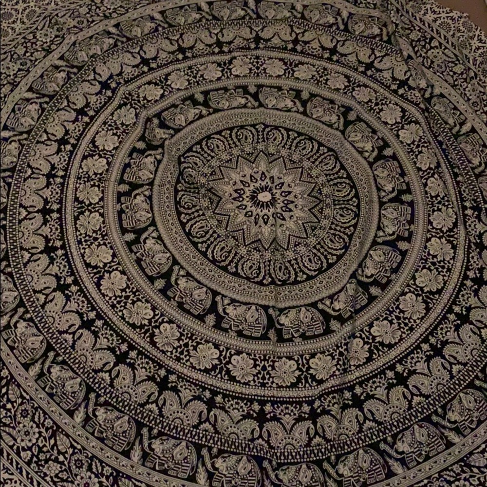 Black and white tapestry